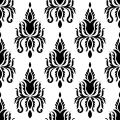 Flower Pattern Ethnic Geometric native tribal boho motif aztec textile fabric carpet mandalas African