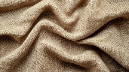 Fototapeta premium Textured beige fabric draped elegantly