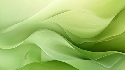 Obraz premium Abstract green patterns with smooth curves and gradients,