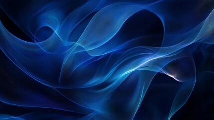Obraz premium Blue abstract patterns, flowing shapes,