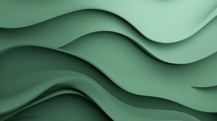 Fototapeta premium A minimalistic green background with smooth transitions,