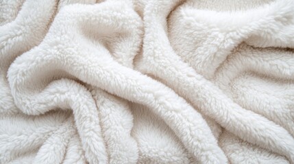 Soft White Fleece Blanket Texture