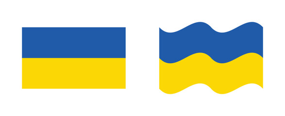 Ukraine flag flat wave