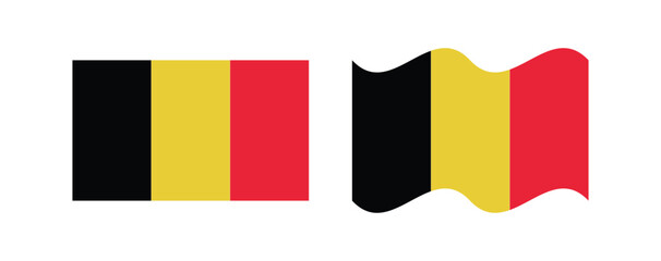 Belgium flag flat wave