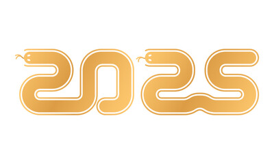 Abstract Chinese Snake Year Numbers 2025