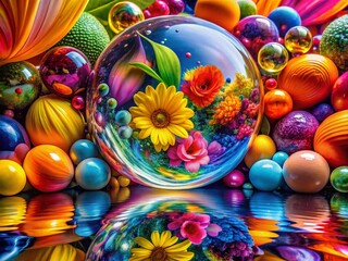 Vibrant Abstract Composition of Shapes and Colors Creating a Dynamic Visual Experience for Design