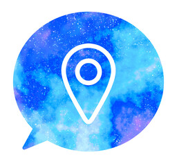 マーブルな星空｜マップアイコンの吹き出し
