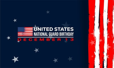 United States National Guard Birthday December 13 Background Vector