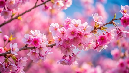Fototapeta premium Vibrant Cherry Blossom Art Displaying Nature's Beauty in Soft Pink Hues and Delicate Details