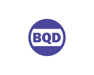 BQD logo design vector template. BQD