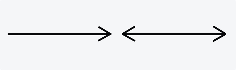 Black large backwards or left pointing solid long arrow, arrow icon sketched as vector symbol. Vector illustration. Eps 10