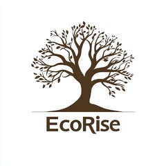 Obraz premium EcoRise logo featuring a stylized tree design