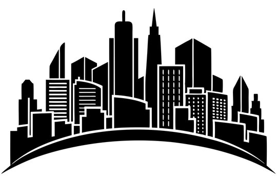 recommend clip art: city skyline silhouette vector illustration