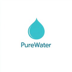 Minimalist Pure Water Logo Design