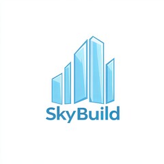 Fototapeta premium Modern logo design for SkyBuild construction company