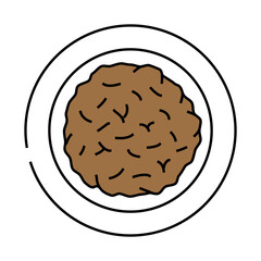 bulgogi beef korean cuisine line icon vector. bulgogi beef korean cuisine sign. isolated symbol illustration