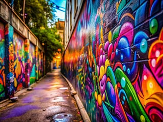 Fototapeta premium Vibrant Graffiti Color Palette with Bright Hues and Textures for Creative Design Inspiration