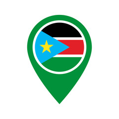 South Sudan flag location icon