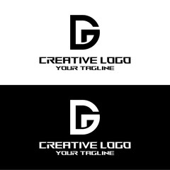 creative letter logo dg desain vektors
