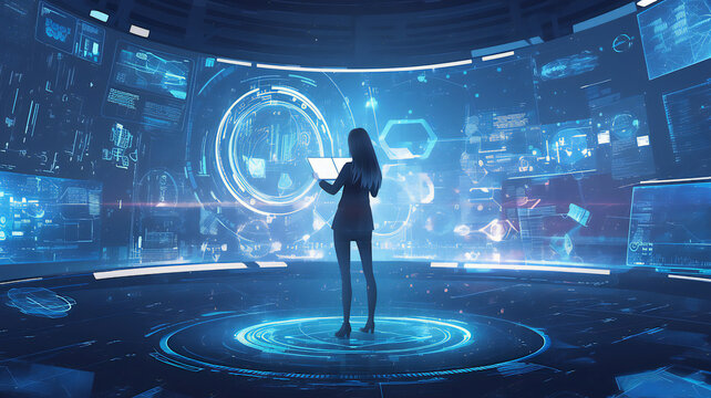 Futuristic Command Center.generated by AI
