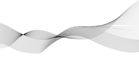 Grey and white abstract wavy flowing particles. White paper wave and curve line background. Digital futuristic technology concept. Vector illustration