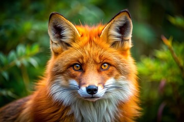 Fototapeta premium Vibrant Orange Beard: A Close-Up of an Unusual Orange-Furred Animal in Natural Habitat