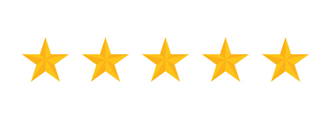 5 Stars rating icon set