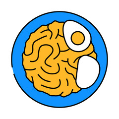 ramyeon noodles korean cuisine line icon vector. ramyeon noodles korean cuisine sign. isolated symbol illustration