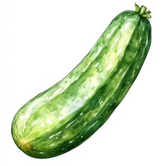 Cucumber Vegetable Botanical Illustration