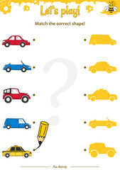 Match the shape Beehive theme with Car 3.ai