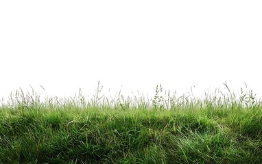 Fototapeta premium Green grass isolated on white background with for your text