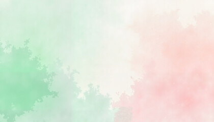 Pastel watercolor background with green and pink hues