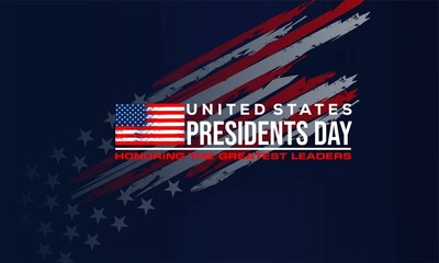 Presidents Day Background Design. Banner, Poster, Greeting Card.  