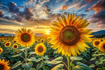 Obraz premium Vibrant Sunflower Paintings Capturing the Beauty and Essence of Nature's Brightest Blooms