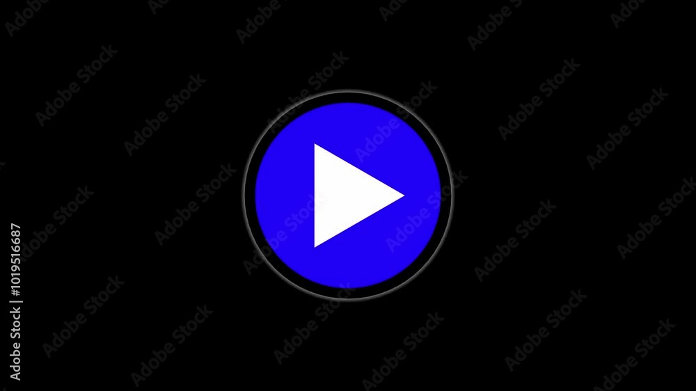 Poster play icon, video play icon for website and mobile design animation. play button icon animation and b