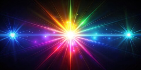 Obraz premium Vibrant and stunning lens flares in a variety of colors , colorful, beautiful, vibrant, lens flare, sunlight, photography