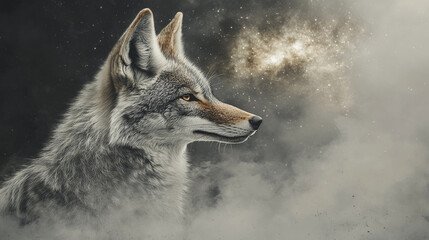 Fototapeta premium red fox in the snow