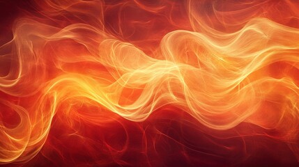 Fototapeta premium Abstract representation of flowing flames with warm hues and dynamic movement.