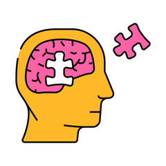 memory recall neuroscience neurology line icon vector. memory recall neuroscience neurology sign. isolated symbol illustration