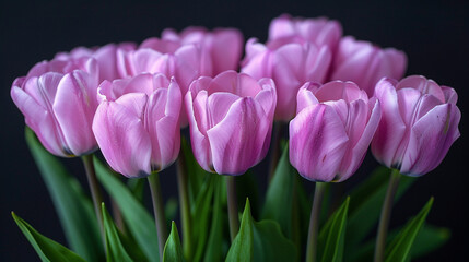 Obraz premium pink and white tulips