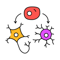 neurogenesis neuroscience neurology line icon vector. neurogenesis neuroscience neurology sign. isolated symbol illustration