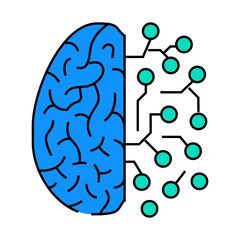 brain circuitry neuroscience neurology line icon vector. brain circuitry neuroscience neurology sign. isolated symbol illustration