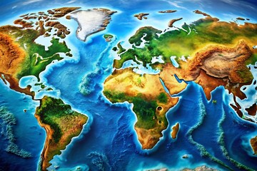 Visual Representation of Earth's Land and Water Percentage for Educational and Informational Use