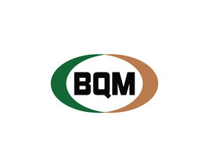 BQM logo design vector template. BQM
