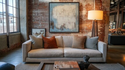 Modern Sofa in Stylish Urban Living Room Setting
