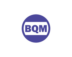 BQM logo design vector template. BQM