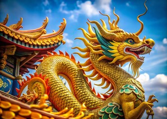Fototapeta premium What Year is the Golden Dragon? Exploring Chinese Zodiac Symbols and Their Cultural Significance