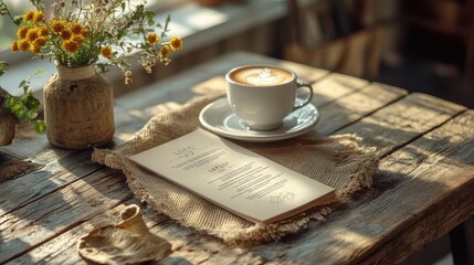 Rustic Cafe Menu Mockup