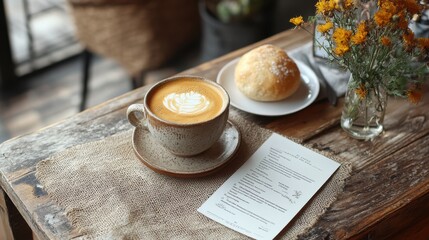 Rustic Cafe Menu Mockup
