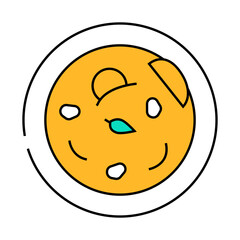 coconut soup thai cuisine line icon vector. coconut soup thai cuisine sign. isolated symbol illustration